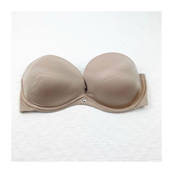 BUY 1 GET 1 FREE Victoria’s Secret very sexy strapless 32d nude tan beige soft s - Picture 1 of 11